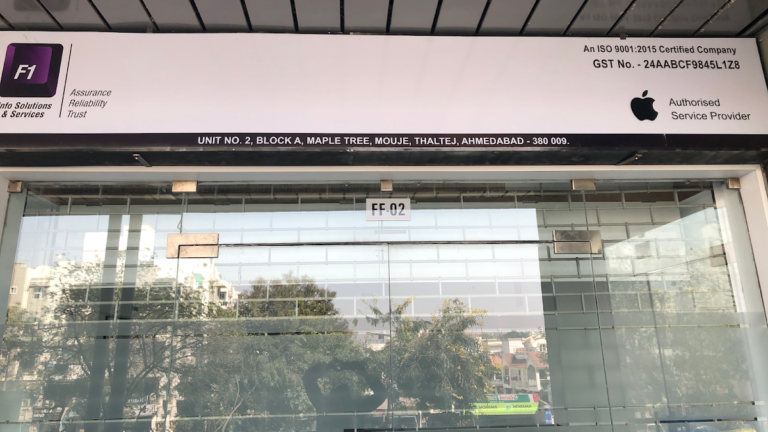 Apple Service Center Thaltej — Apple Authorized Service Centre – F1 Info Services, Ahmedabad
